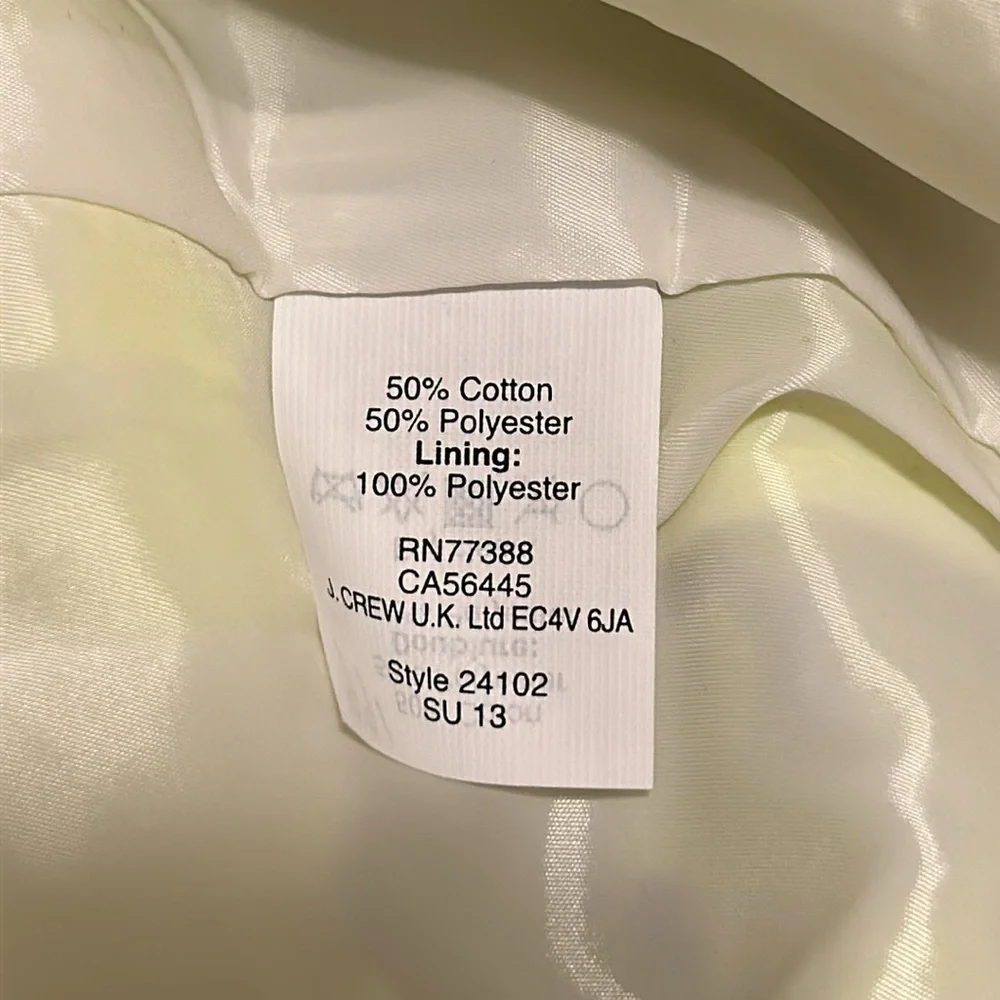 J. Crew neon yellow embroidered floral mini skirt- NWOT Sz 4